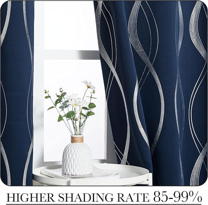 NICETOWN Sliding Door Curtains Extra Long Blackout Drapes - Image 4