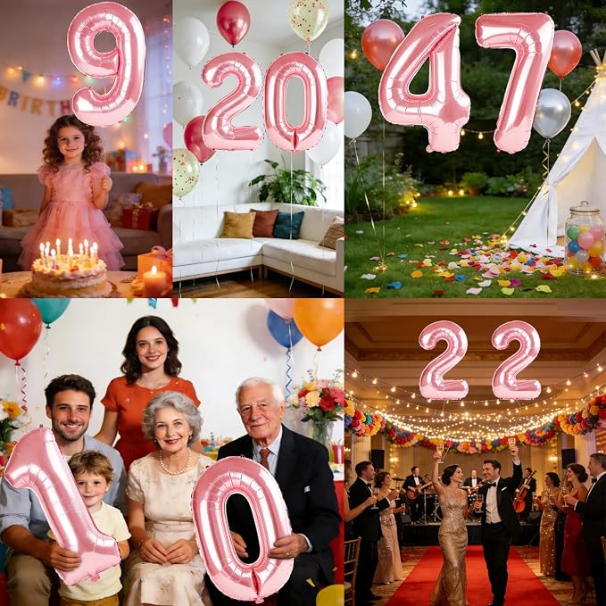 40 Inch Number 47 Balloons for 47th Birthday Party Decorations, 0-100 Jewelry - Image 7