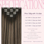 PINKPEARL Clip in Hair Extensions Human Hair Extensions, #2/6/2 Balayage Dark Brown to Chestnut Brown 120g 7pcs 14 Inch Real Human Hair Extensions Clip in Straight Remy Silky Weft(#2/6/2-14)