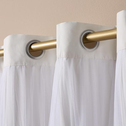 TOWN & COUNTRY LUXE Talia Double Layer Indoor Curtains, Sheer and Room - Image 4