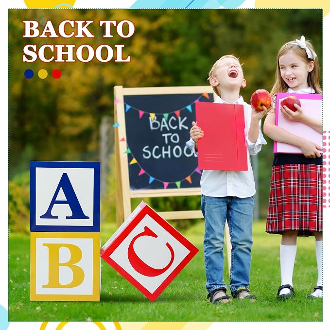 Kolldenn 3 Pcs ABC Balloon Box Decorations First Day of School Back to School - Image 7