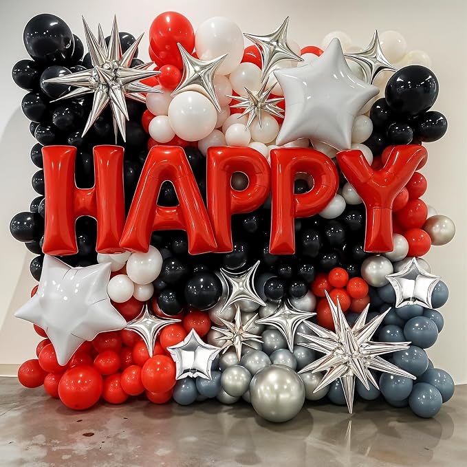 14pcs Silver Star Balloons, Mixed Star Foil Balloon, 22Inch Explosion Stars - Image 4