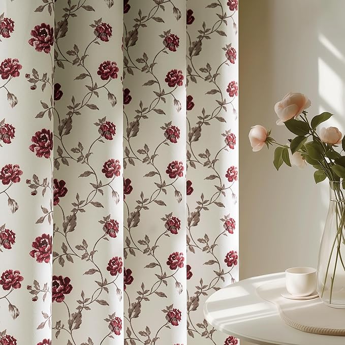 Beauoop Floral 100% Blackout Curtains by Beauoop