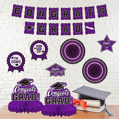 Purple Themed 2026 Graduation Decorations Set - Image 7