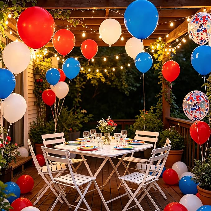 Red White Blue Balloon Arch, Patriotic Decorations - Image 6