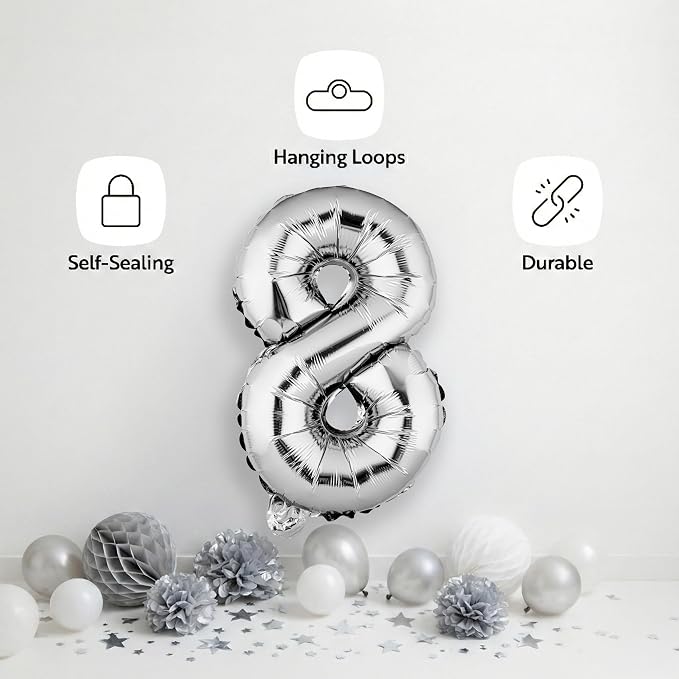 Restaurantware Balloon 1 Pack of Mylar Hanging Reusable Self-Sealing Balloons - Image 4
