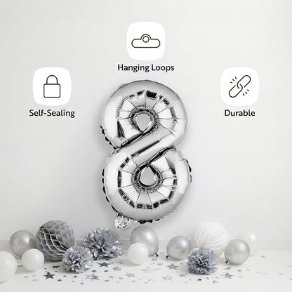 Restaurantware Balloon 1 Pack of Mylar Hanging Reusable Self-Sealing Balloons - Image 4