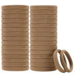 60 Pcs 2 Inch Light Brown No Damage Hair Ties for Women Thick Hair, Large Soft Seamless Nylon Fabric Elastic Hair Ties Ponytail Hair Holders Hair Elastics Hair Band for Women