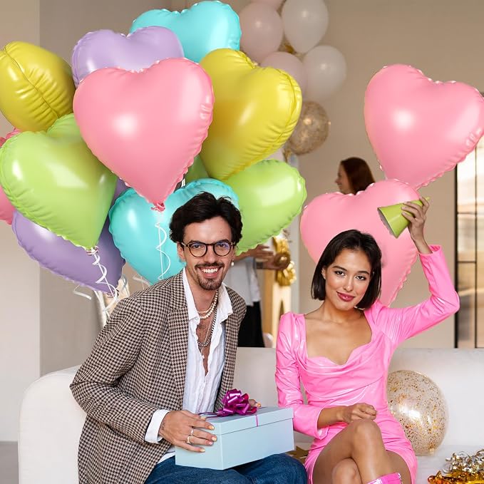 Biapian Pastel Heart Balloons - Image 5