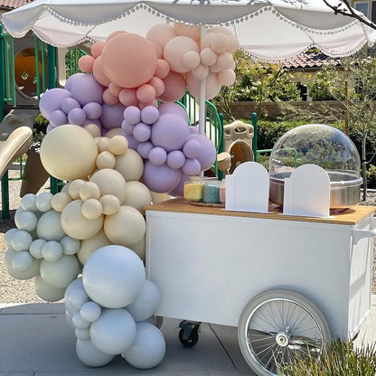 Pastel Balloons Macaron 12 Inch Pink Blue Green Purple Orange Yellow Latex - Image 2