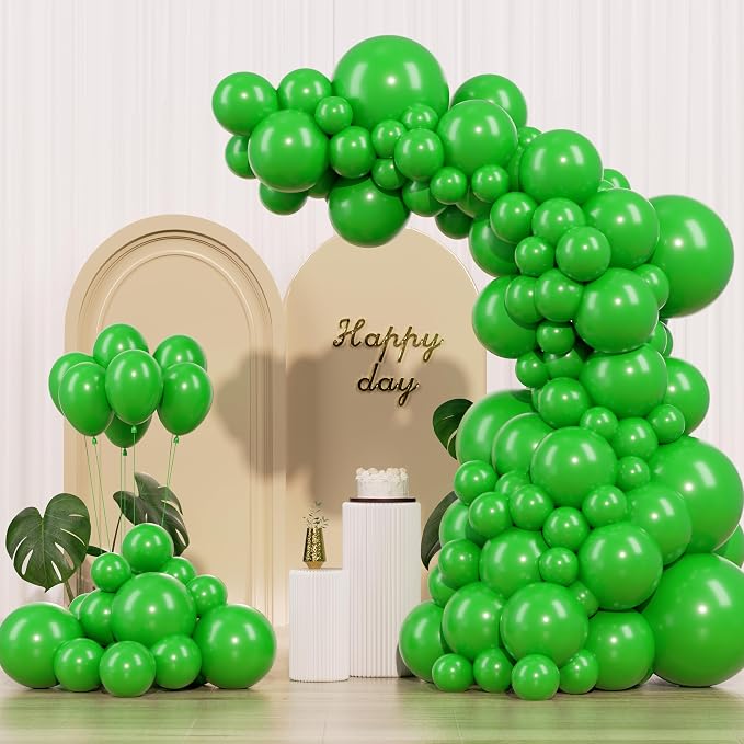 Green Balloons 145pcs Different Sizes 18 12 10 5 Inch by Unknown