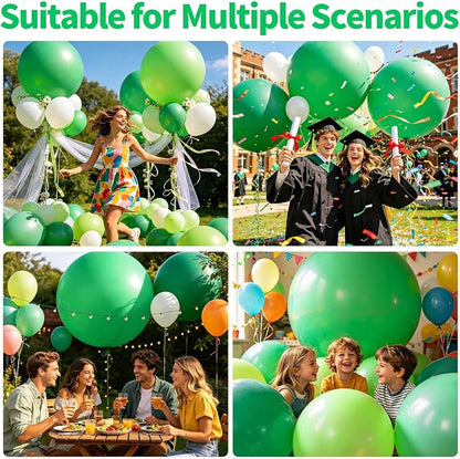 5Pcs Green Big Balloons 36 Inch, Round Large Latex Party Balloons - Image 4