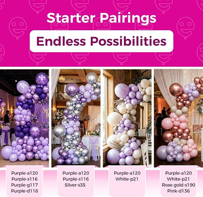Bezente Pearl Lavender Latex Round Helium Party Balloons 100 Pack 12 inch | - Image 4