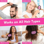 Vented Detangling Hair Brush - 2 Pack Detangler Hairbrush for Effortless Tangle Removal - Ultra-Soft Bristles -For Natural Curly Straight Wet Dry Damaged Hair for Women Men Kids - Black & Blue