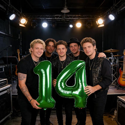 Number 14 Balloons 40 Inch for 14 41 Birthday Party Decorations, Dark Green | - Image 6