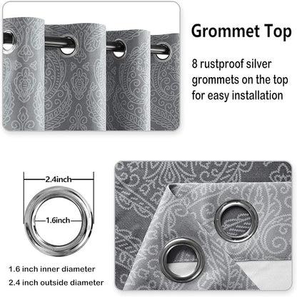DWCN Black Ombre Curtains for Bedroom - Image 3
