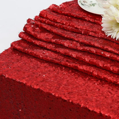 Poise3EHome Red Sequin Backdrop, 7FT x 7FT Sequin Photography Backdrop Curtain - Image 5