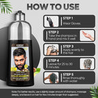 Dark Brown Hair Color Shampoo for Men – 5 in 1 Hair Dye Shampoo for Grey Hair - Instant Hair Dye with 100% Color Accuracy with Natural Ingredients - Ammonia Free - 500ml