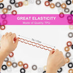 20 Pcs Spiral No Crease Coil Phone Cord Hair Ties for Thick Hair - Women Ponytail Holder Elastics