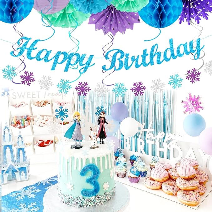Winter-Wonderland Christmas-Snowflake Frozen Birthday Party-Decorations - Image 3