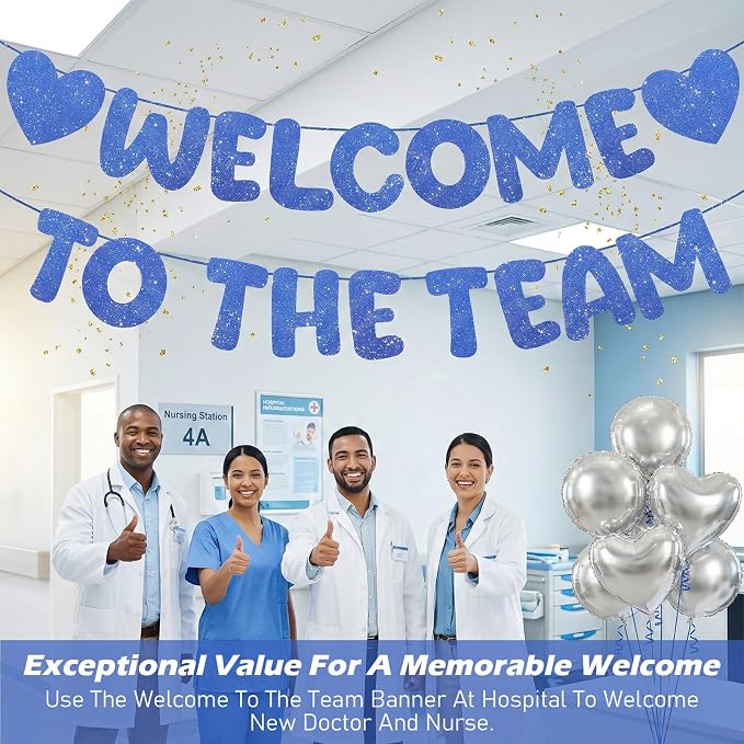 Welcome To The Team Banner, Glitter Welcome To The Team Banner, Welcome-Banner - Image 4