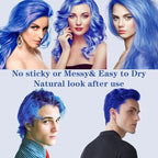 Blue Hair Color Wax Washable, Temporary Hair Color Dye for Kids, Natural Instant Color Wax Hairstyle Cream Hair Pomades for Women & Men Party Cosplay Halloween, Gifts for Teens