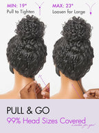 LUVME HAIR 100% Real Human Hair Wig Lace Frontal Deep Curly 16 inches Drawstring Cap Glueless HD Lace Wigs Human Hair Pre Plucked Pre Cut, Curly Wig Human Hair Ready to Go Wig