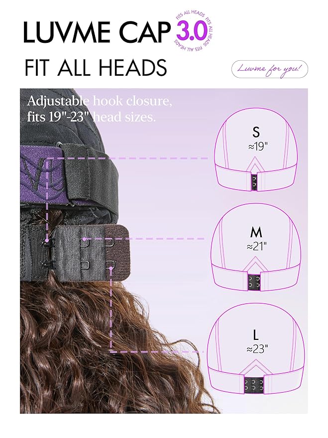 LUVME HAIR 7x6 HD Lace All-Day Comfort Wig PartingMax Lace Wigs Water Wave Curly Lace Front Wigs Human Hair Pre Cut Plucked Lace Frontal Glueless 18 Inches Hlighlight Color
