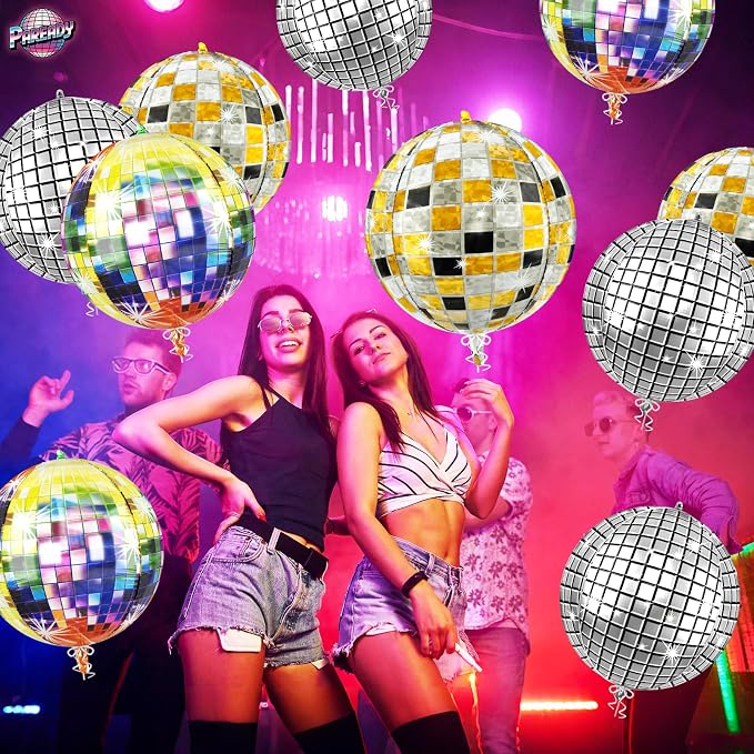 6pcs 22 Inch Colorful Disco Ball Balloons - Image 6