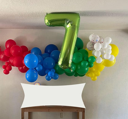 40 Inch Green Number Balloon 7, Large Number Foil Balloons Mylar - Image 4