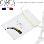 Camila Paris CP2798 French Hair Barrette Clip for Girls, Handmade, Tokyo, Metal-Free Closure Strong Hold Grip Hair Clips for Women, No Slip and Durable Styling Girls Hair Accessories, Made in France