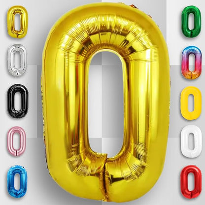 Black Number 0 to 9 Mylar Balloon 40 Inch - Image 4