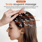4-in-1 Acupressure Massage Comb - Portable Resin Scalp & Face Massager for Facial Toning, Head Relaxation, Eye Relief & Body Therapy | Bonus Lymphatic Drainage & Anti-Hair Loss (Pink)