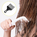 VOCOSTE Afro Hair Pick Comb Large, Plastic, Black - Curly Hair Styling Tool for Men & Women