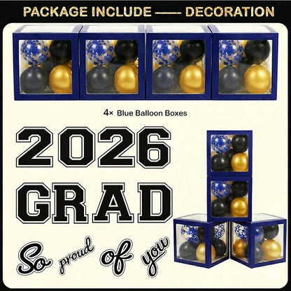 Black and Blue Graduation Decorations Class of 2026 - Image 5