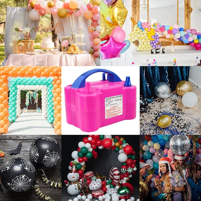 Electric Air Balloon Pump, Portable Dual Nozzle Electric Balloon Inflator - Image 9