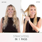 ELLA BELLA® Titanium Flat Iron Hair Straightener (with Infrared) • Professional Straightening Iron • Digital Display to Accurately Control Temperature • As Featured in Good Housekeeping