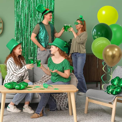 75pcs Green Balloons Dark Green and Metallic Gold Balloon Kit, 12Inch Different - Image 3