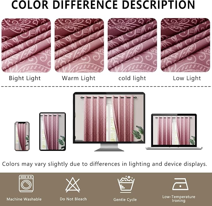 DWCN 100% Blackout Curtains for Bedroom - Image 7