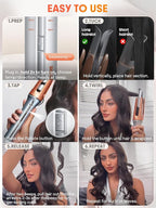 SHEGLAM Curling Iron Automatic Gift for Woman (Gold, 1 inch)