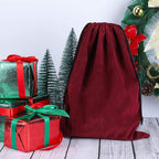 Segbeauty 2pack Hair Dryer Storage Bag, 15.7x11.8 Large Satin Lined Storage Bags, 40x30cm Velvet Drawstring Bags, Velvet Jewelry Pouches Blow Dryer Bag with Drawstring for Hair Tools Hotel Red