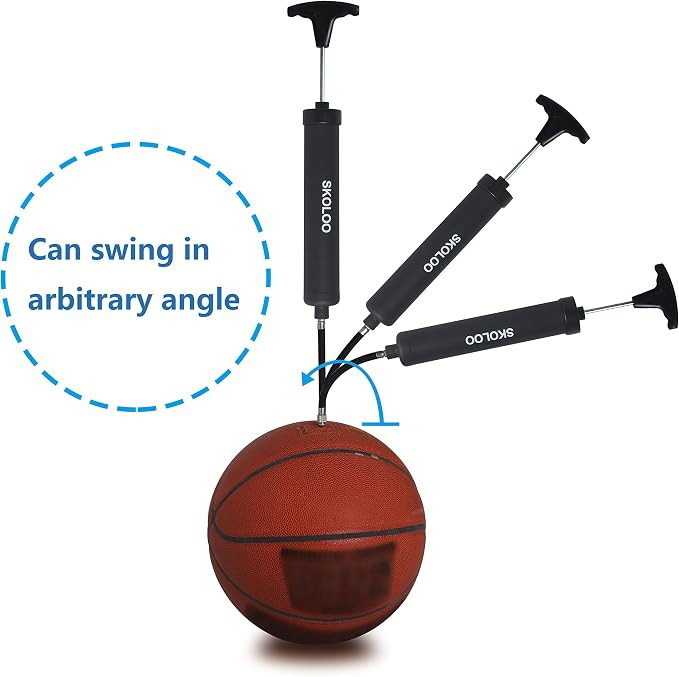 SKOLOO 10" Portable Hand Air Ball Pump Inflator Kit - Image 4