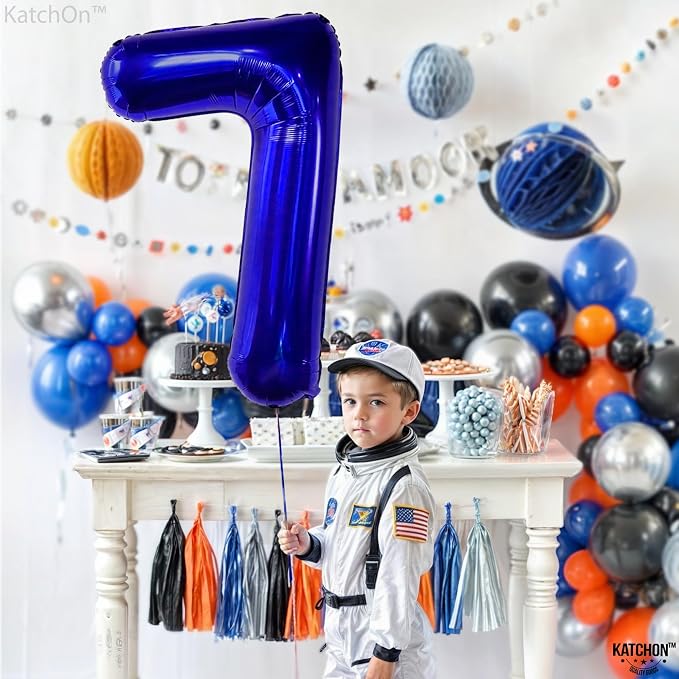 KatchOn, Giant Dark Blue Number 7 Balloon - Image 4