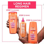 L'Oreal Paris Elvive Dream Lengths Restoring Shampoo With Fine Castor Oil and Vitamins B3 and B5 for Long, Damaged Hair, Visibly Repairs Damage Without Weighdown With System, 28 Fl Ounce (Pack of 2)