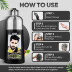 Black Hair Color Shampoo for Men – 5 in 1 Hair Dye Shampoo for Grey Hair - Instant Hair Dye with 100% Color Accuracy with Natural Ingredients - Ammonia Free - 500ml (Black)