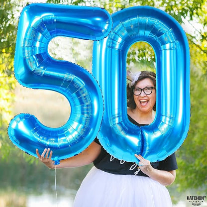 KatchOn Blue 0 Number Balloons 40 Inch | 0 Digit Balloon - Image 8