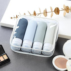 Travel Bottles for Toiletries, Tsa Approved 3oz Portable Travel Bottles, BPA Free Leak Proof Squeezable Silicone Travel Size Containers, Travel Accessories with Clear Toiletry Bag (4 Pack)