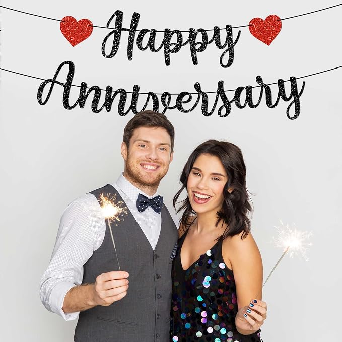 Pre-Strung Happy Anniversary Banner - Image 8