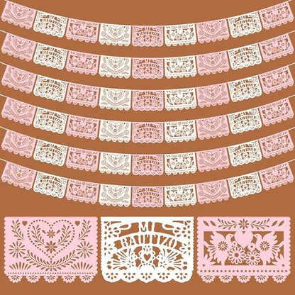 TaoBary 6 Pcs Papel Picado Mexican Wedding Cielito Lindo Party Decor 118 Feet by TaoBary