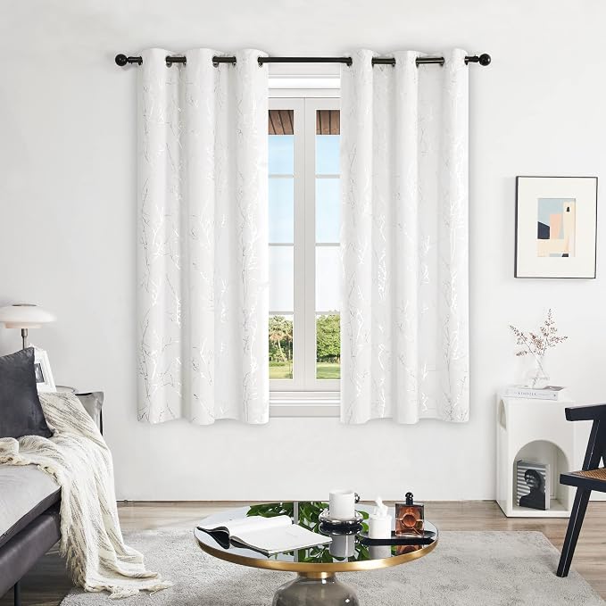Deconovo Living Room Curtains 63 Inches Long, Thermal Insulated, Room Darkening - Image 2